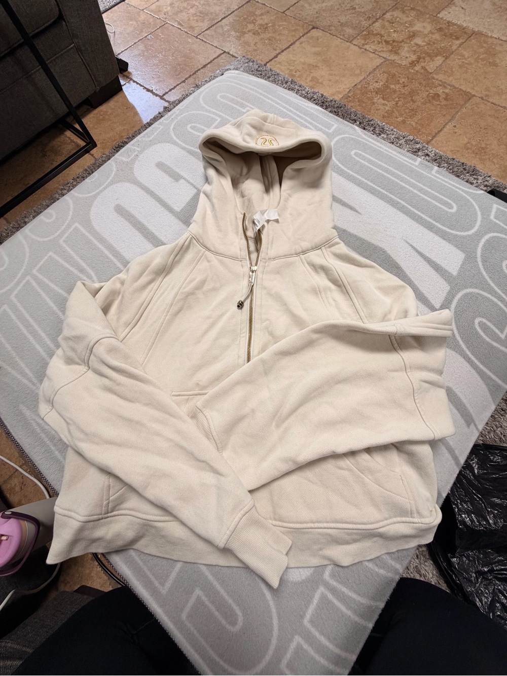 lululemon athletica Scuba Cream Half-Zip Hooded Jacket